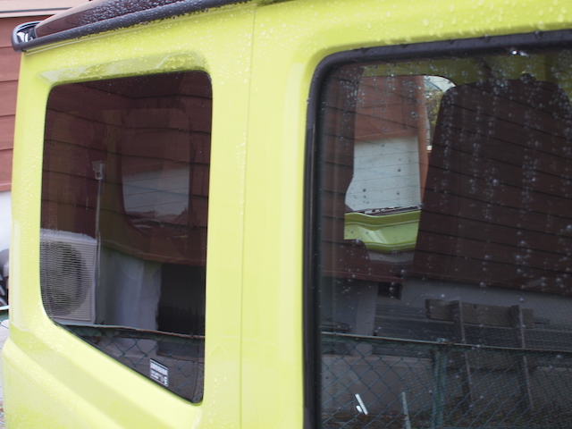 スズキジムニーガラスコーティング作業