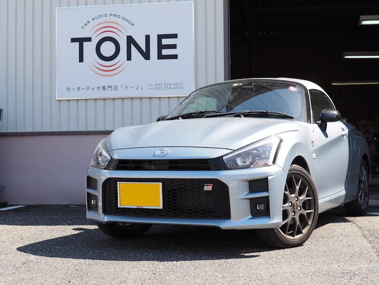 ダイハツ コペン 外部アンプ取り付け作業