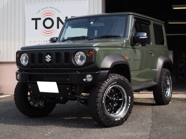 スズキ ジムニーシエラ スピーカー交換とサブウーファー取り付け作業