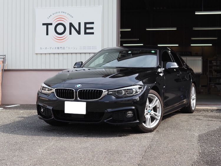ＢＭＷ ４２０ｉ フロントスピーカー交換とシート下ウーファー交換