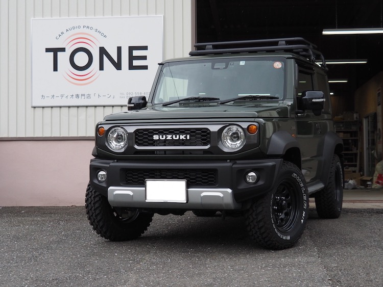 スズキ ジムニーシエラ パワードサブウーファー取り付け