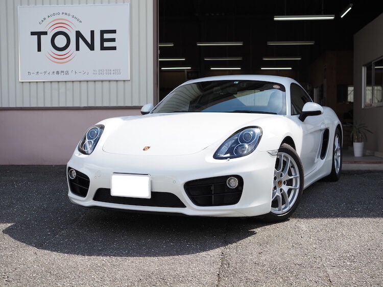 ポルシェ ケイマン ナビ取り付け、スピーカー交換作業