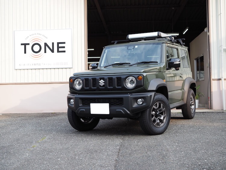 スズキ ジムニーシエラ フロントスピーカー交換とサブウーファー取り付け