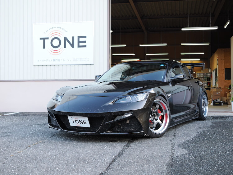 マツダ ＲＸ－８ スピーカー交換、サブウーファー、アンプ取り付け完成編