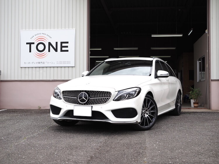 メルセデスベンツ Ｃ２５０ フロントスピーカー交換とツィーター加工取り付け