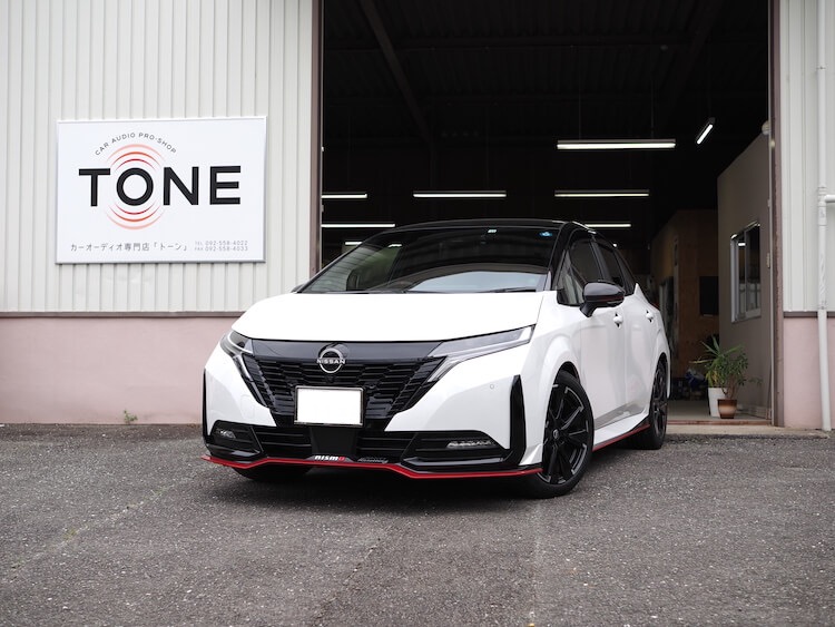 日産 オーラ フロントスピーカー交換とアンプ接続変更